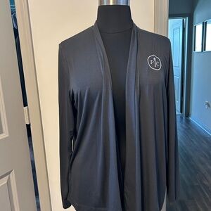 Pampered Chef Gray Open Front Cardigan